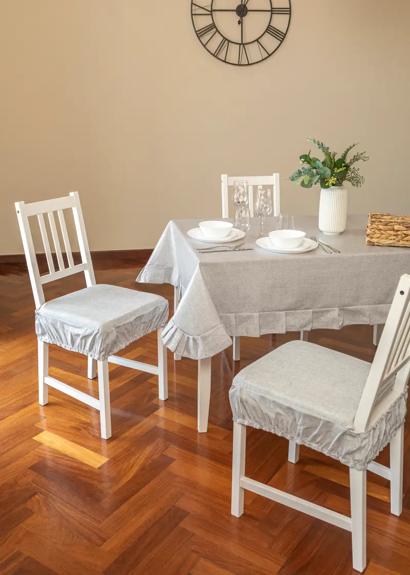 Cuscini Coprisedia Shabby Chic Melange Set da 2 pezzi Imbottito con Fascia Elastica Sfoderabile 40x40 cm Vari Colori