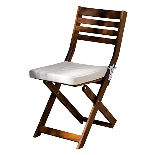 Cuscini per Sedie da esterno Cook 40x40x5cm Set da 2 quadrati sfoderabili con laccetti Vari colori