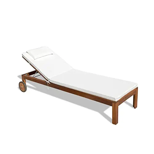 Cuscino Imbottito per Lettino Prendisole Cook 60x190 cm – Sfoderabile, Antigraffio, con Laccetti, Uso Interno/Esterno Vari Colori
