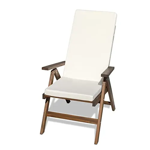 Cuscino Imbottito per Sdraio Cook 45x120 cm – Sfoderabile, Antigraffio, con Laccetti, Uso Interni ed Esterni, Imbottitura 5 cm, Vari Colori