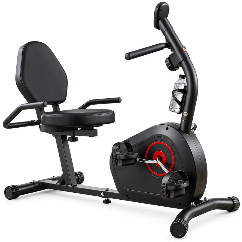 Cyclette da Seduta Magnetica 8 Livelli Bici Fitness Ergonomica con Display Lcd