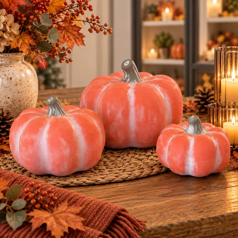 Decorazione Zucca in Terracotta - 3 Misure