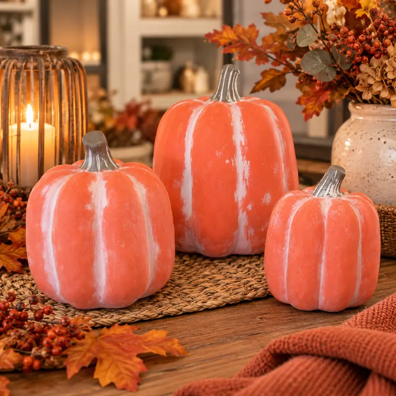 Decorazione Zucca in Terracotta - 3 Misure