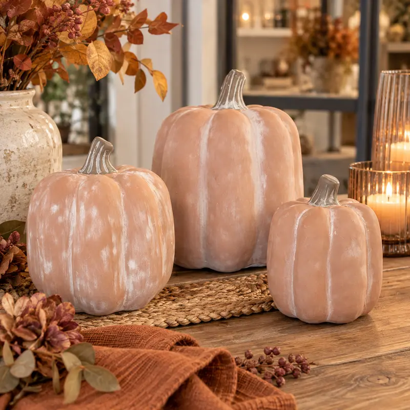 Decorazione Zucca in Terracotta - 3 Misure