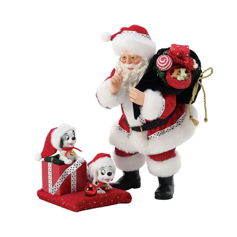 Department 56 Statuina Babbo natale con cagnolini "101 Reasons to Love Christmas" 25x15xH25 cm
