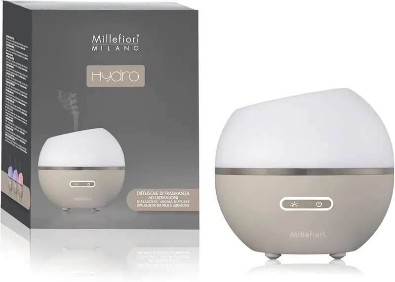 Diffusore Ultrasuoni Hydro Mezza Sfera Grigio Millefiori Milano - Design Moderno