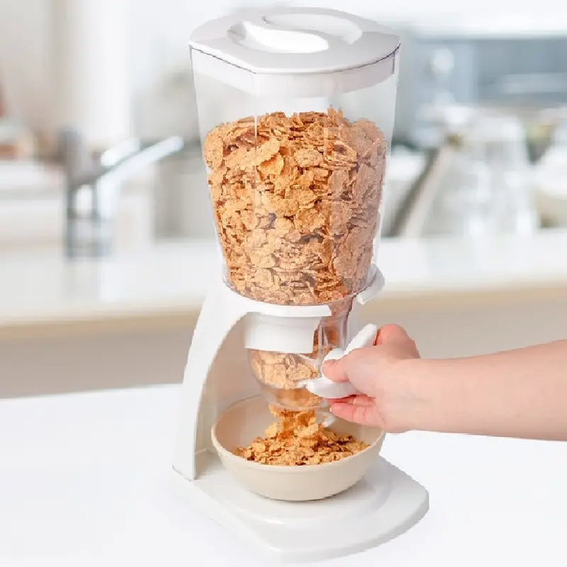 Dispenser Cereali Singolo 4.5LT Contenitore Dosatore Distributore Bianco