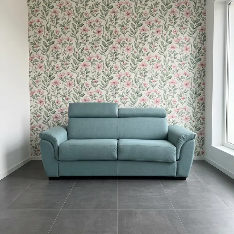 Divano Letto Completamente Sfoderabile Made in Italy – Verde/Azzurro