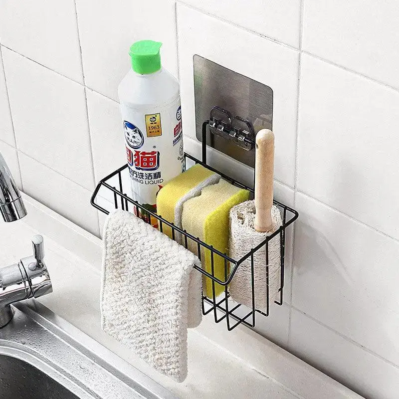 Draining Debris Basket Draining Wall Side Sink Rack Kitchen Supplies