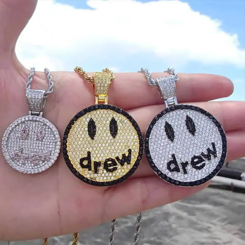 E-Smile Zircon Tide Brand Men's Pendant Necklace