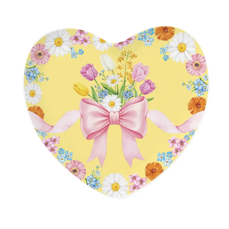 Easy Life Piatto cuore di pasqua in porcellana "Egg Hunt" 20x19 cm 6 varianti(1 unità)