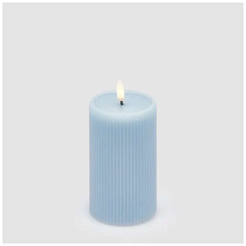 EDG Candela Lounge azzurra con luce led D7.5xH13 cm