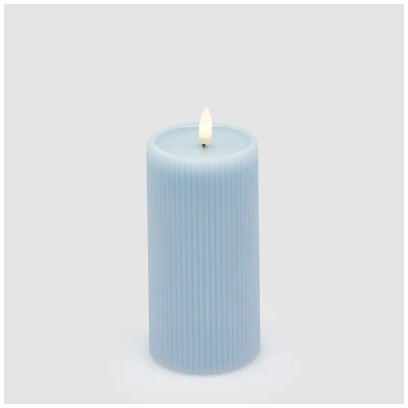 EDG Candela Lounge azzurra con luce led D7.5xH15 cm