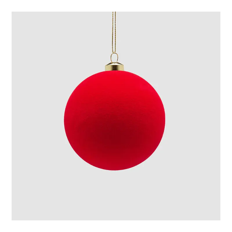 EDG Enzo De Gasperi Box 4 sfere di natale da appendere in velluto D12 cm 3 varianti (4 unità)