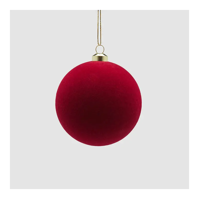 EDG Enzo De Gasperi Box 6 sfere di natale da appendere in velluto D10 cm 3 varianti (6 unità)
