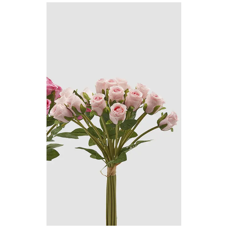 EDG Enzo de Gasperi Mazzo 18 Rose con foglie artificiali H40 cm 2 varianti(1 unità)
