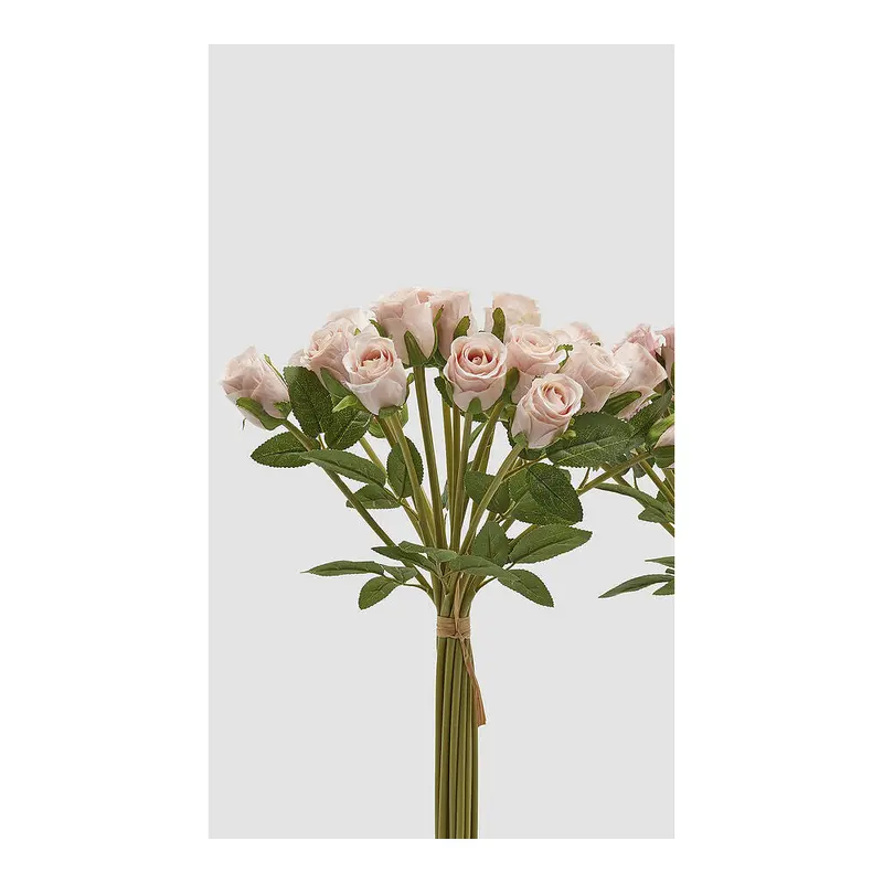 EDG Enzo de Gasperi Mazzo Bouquet 18 Rose con foglie artificiale H40 cm 2 varianti(1 unità)