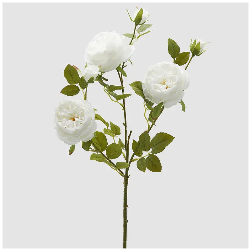 EDG Enzo de Gasperi Ramo 3 Rose Sonia bianche con bocciolo artificiale H65 cm