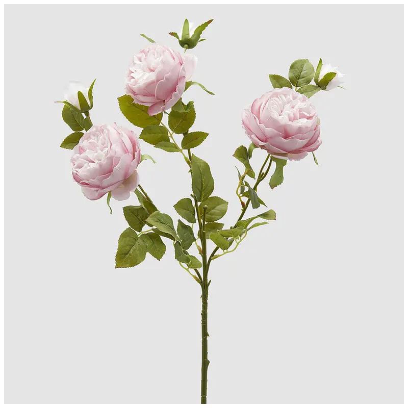 EDG Enzo de Gasperi Ramo 3 Rose Sonia rosa con bocciolo artificiale H65 cm