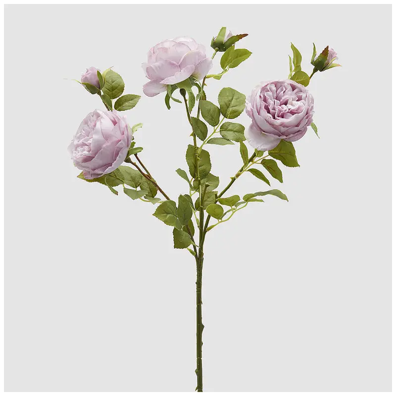 EDG Enzo de Gasperi Ramo 3 Rose Sonia rosa malva con bocciolo artificiale H65 cm