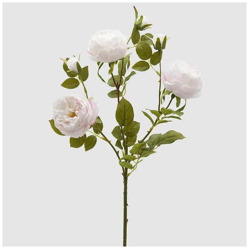 EDG Enzo de Gasperi Ramo 3 Rose Sonia rosa pallido con bocciolo artificiale H65 cm