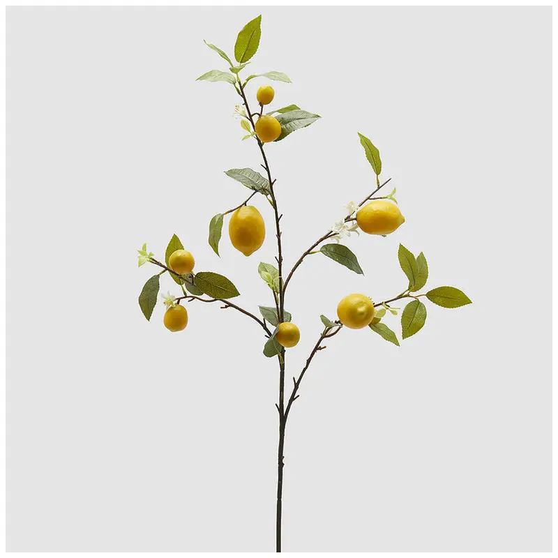 EDG Enzo De Gasperi Ramo 9 Limoni artificiale decorativo con foglie H105 cm