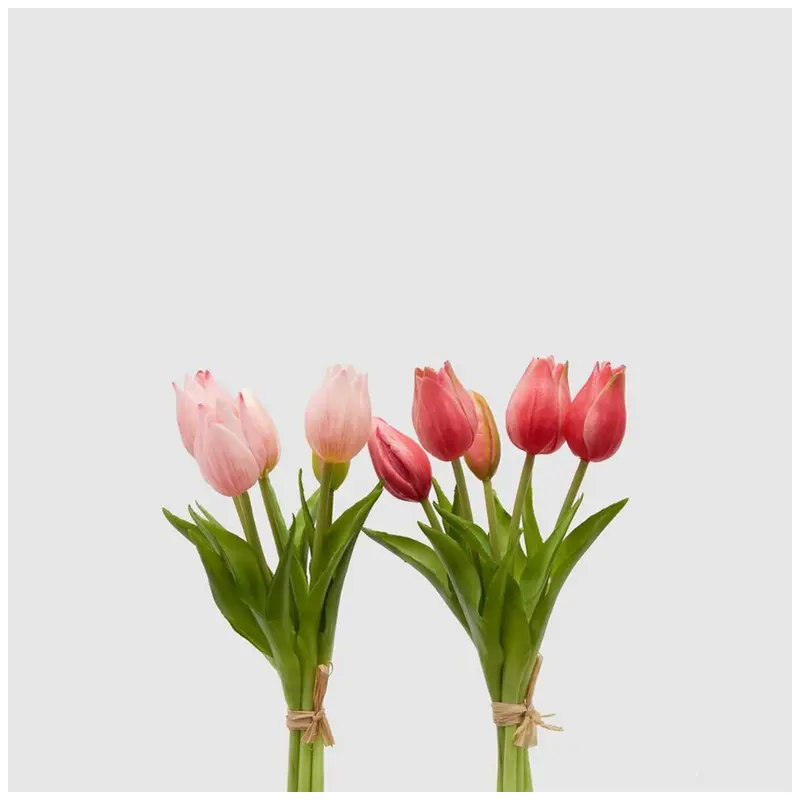 EDG Mazzo Tulipano Olis gommoso artificiale H26 cm 2 varianti(1pz)