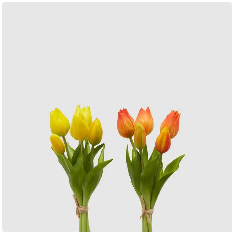 EDG Mazzo Tulipano Olis gommoso artificiale H26 cm 2 varianti(1pz)