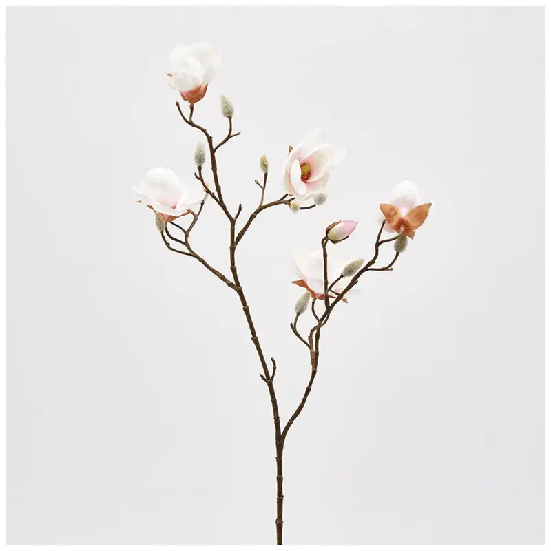 EDG Ramo Magnolia stell artificiale rosa crema H80 cm