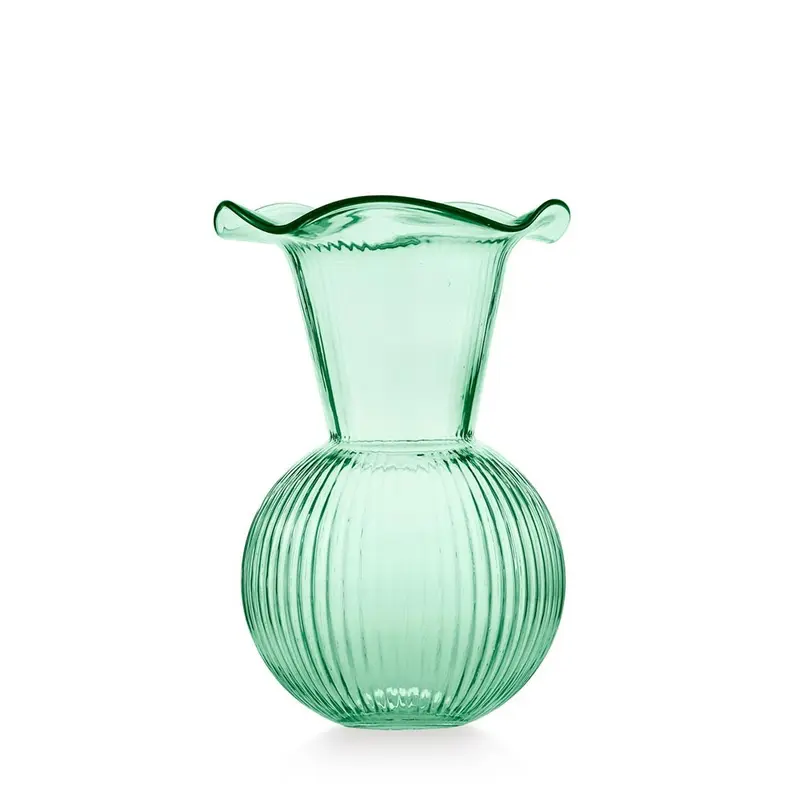 Emò Italia Vaso bocca larga in vetro "Aurora" D16xH24 cm 4 varianti(1 unità)