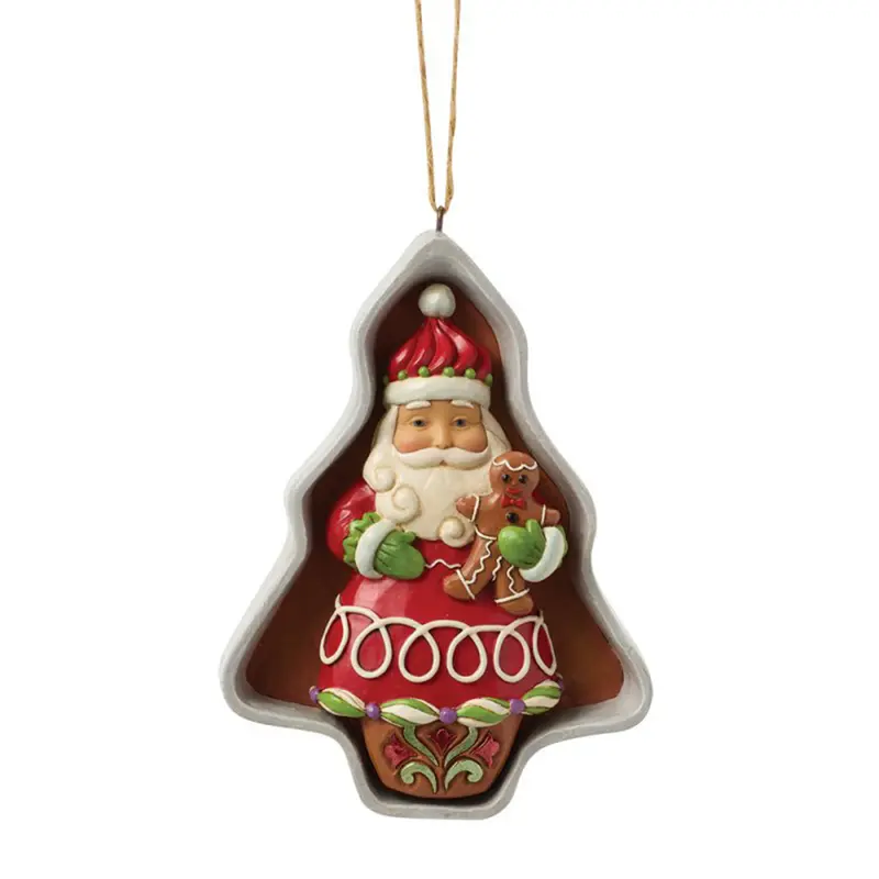 Enesco Babbo Natale in resina per Albero "Gingerbread Cookie" 8.5x2.5xH11.5 cm