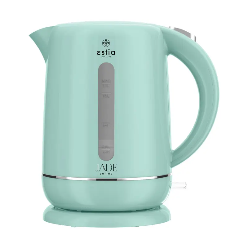Estia Home Bollitore in plastica menta, base antiscivolo "Jade" 2200W 1.7LT