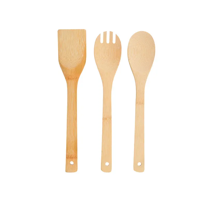 Estia Home Set 3 utensili da cucina in bambù con contenitore 7x7xH30 cm