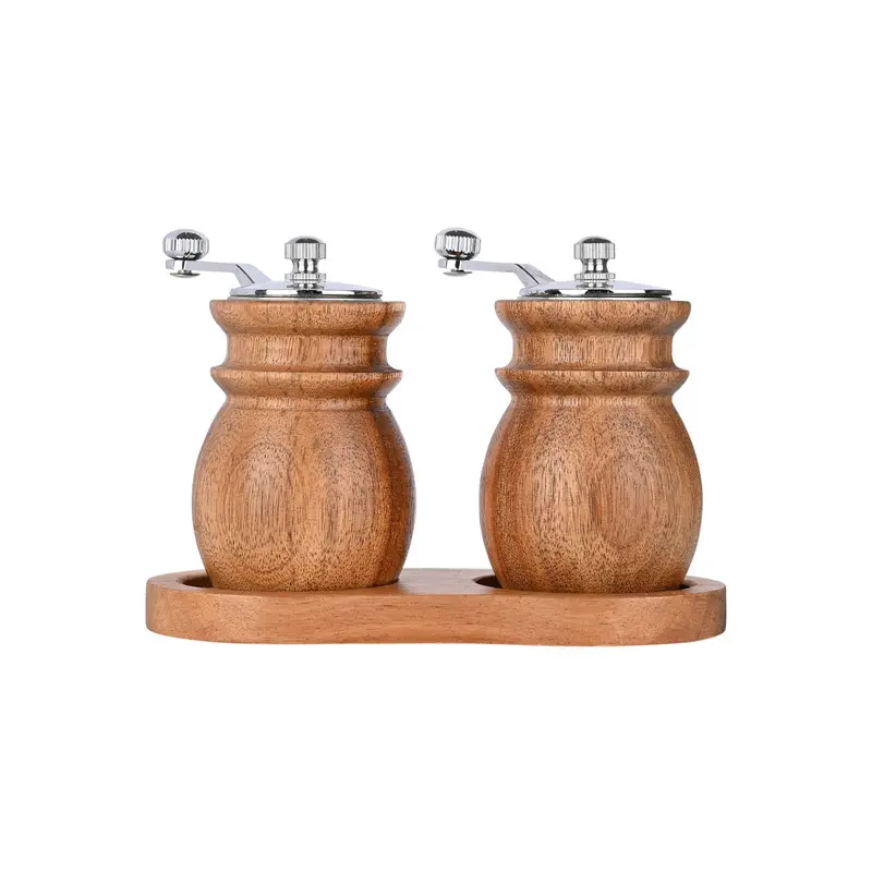 Estia Home Set macina pepe e sale in legno di acacia con base 6x8.5xH10 cm