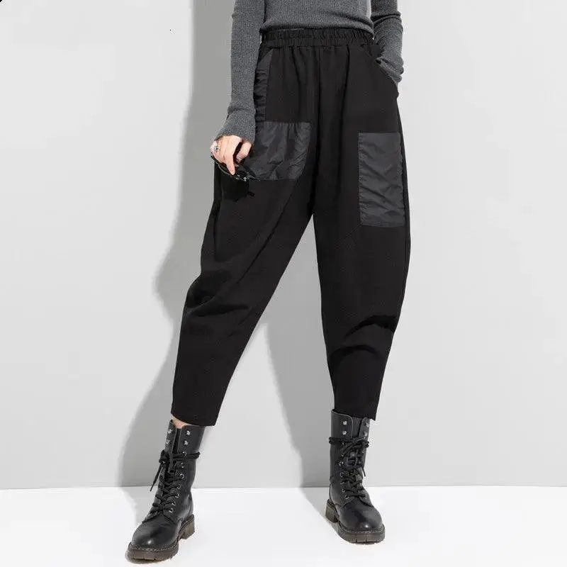 European Casual Pants Women Spring New Cropped Pants Women Loose