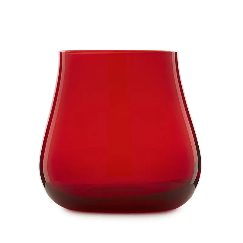 Fade Set 6 Bicchieri acqua in vetro rosso "Limosa", moderni 340 ml