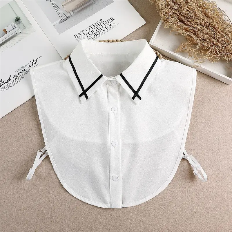 Fake Pearl Decorative Shirt Detachable Collar Women's Fake Collar