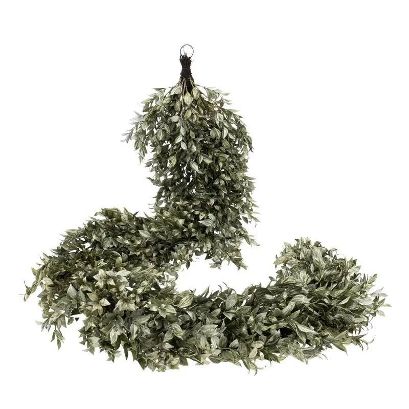 FESTONE FOGLIOLINE VERDI/ORO 190CM