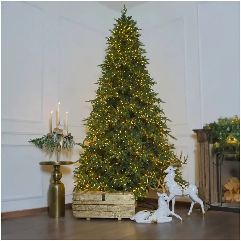 Fiori di Lena Albero di natale Courmayer Slim 3400 luci led D130xH240 cm