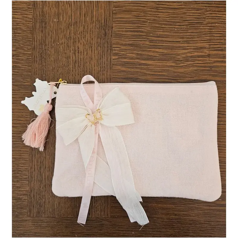 Fiori di Lena Pochette artigianale con applicazione farfalla 20x15 cm 4 varianti(1 unità)