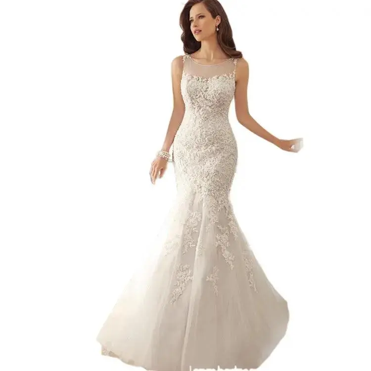 Fishtail Slim Wrapped Sexy Wedding Dress