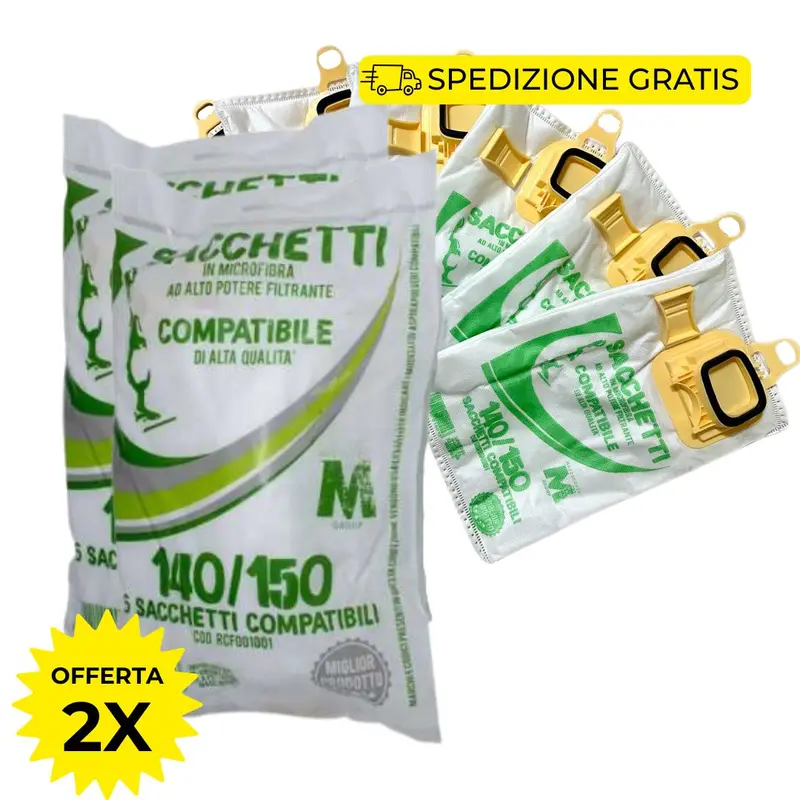 Folletto VK140/150 - 12 SACCHETTI COMPATIBILI IN MICROFIBRA 2X6pz