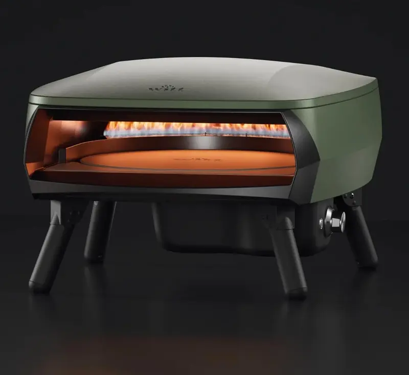 Forno pizza a gas Witt Piccolo Rotante 13” con pietra rotante – Nero o Verde
