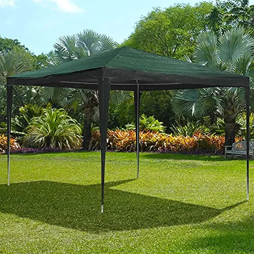 Gazebo da Giardino 3x3 mt Impermeabile con Struttura in Metallo Campeggio Fiere Terrazzo Verde
