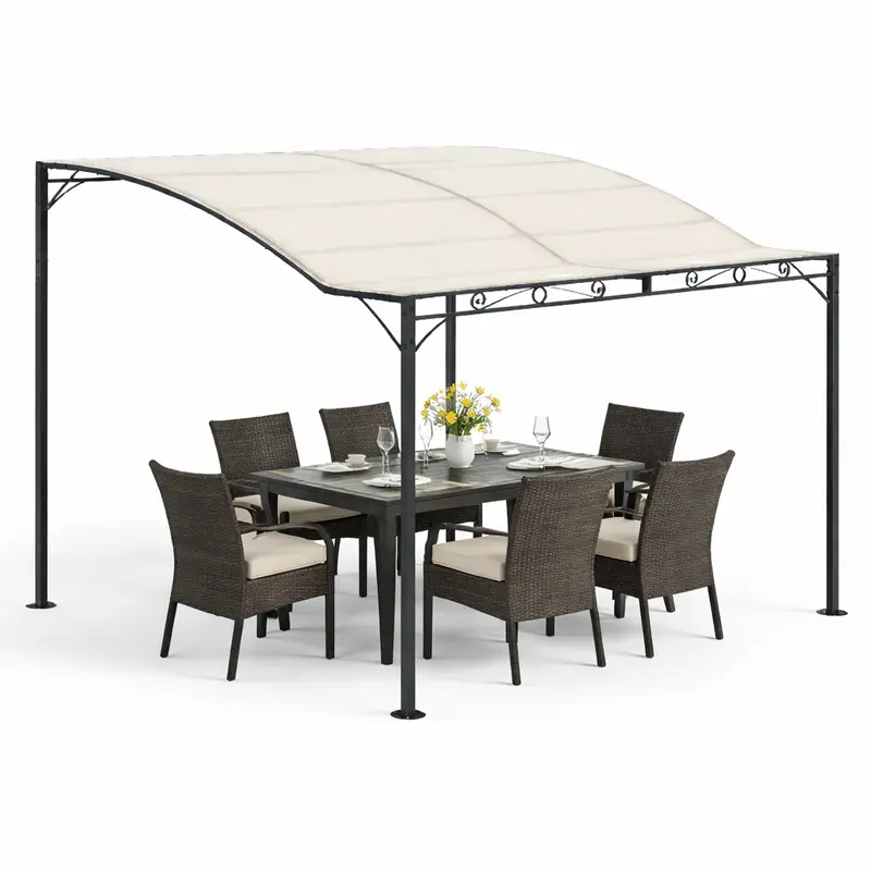 Gazebo Pergola 3x2,5mt Acciaio Impermeabile UV50+ Telo Pvc Giardino Esterno