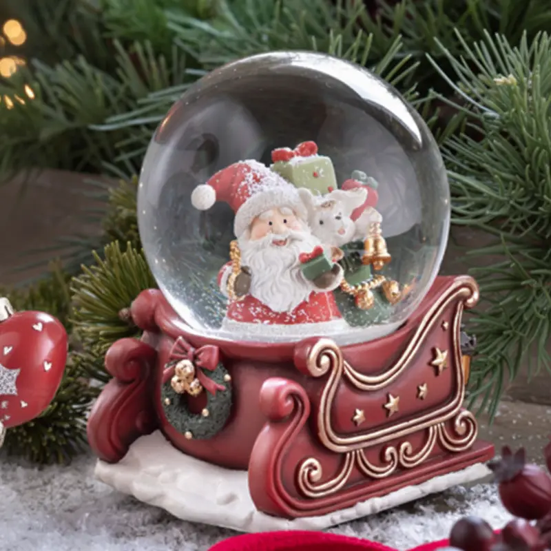 Globo Carillon Slitta Babbo Natale