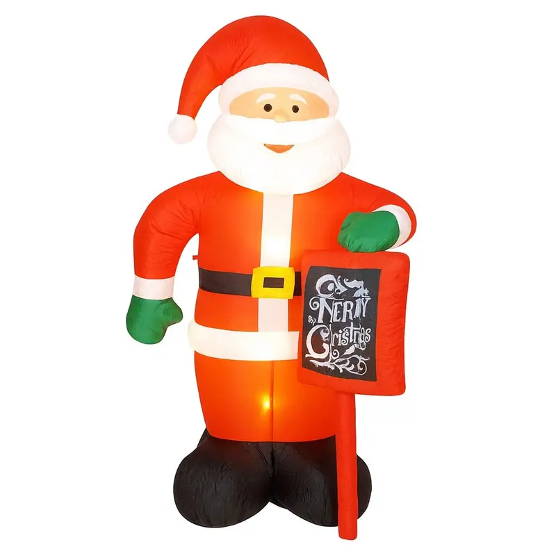 Gonfiabile Babbo Natale 174cm con LED per Esterno e Interno Natalizio Impermeabile