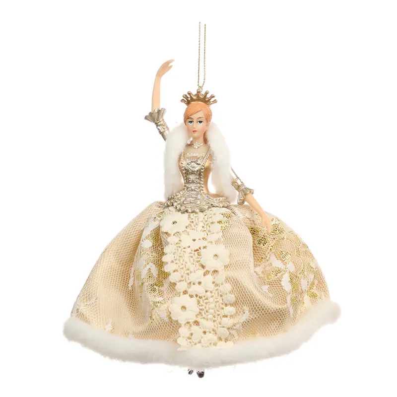 GOODWILL Addobbo natalizio, Ballerina danzatrice da appendere all'albero di natale in resina 16.5 cm 2 varianti(1pz)