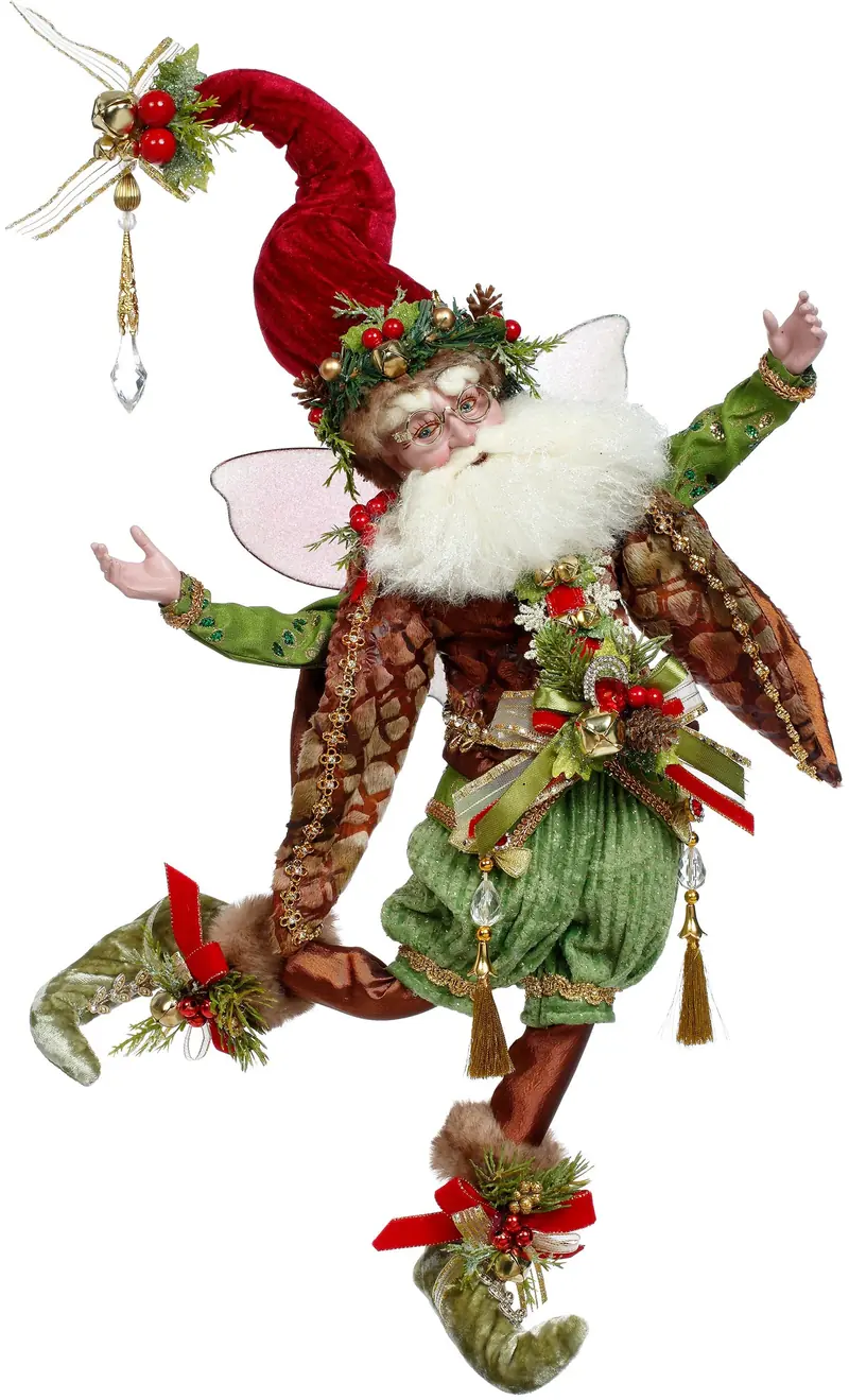 GOODWILL Mark Roberts Fata Babbo Natale media in resina H42 cm