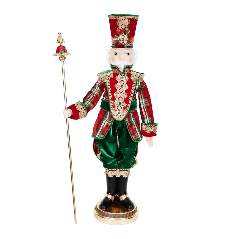 GOODWILL Statuina Schiaccianoci Scozzese con bastone in resina 96cm